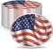 25pcs 4th of July Plates – 12"x10" Oval Paper Platters with American Flag Design (Independence)
